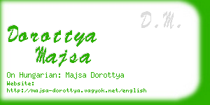 dorottya majsa business card